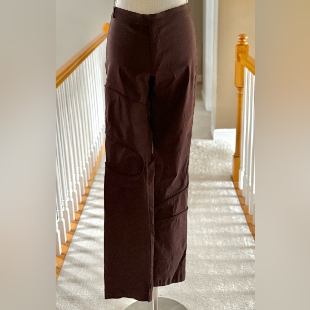 Mainline RUS/Fr.CA/DE Brown Straight Leg Seam‎ Detail Trousers Size S
